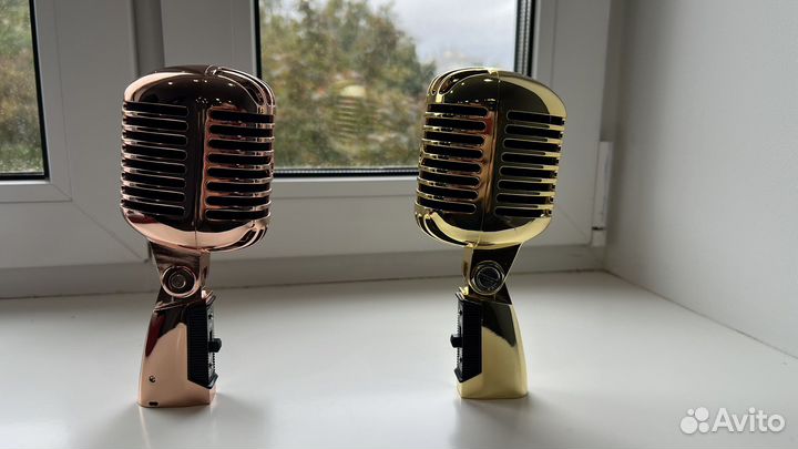 Ретро микрофон, новый цвет: золото, медь