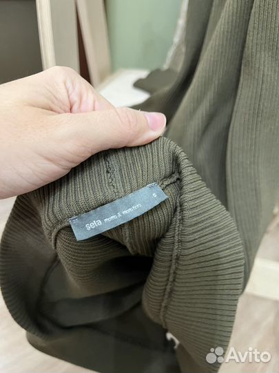 Штаны клеш с разрезами сзади