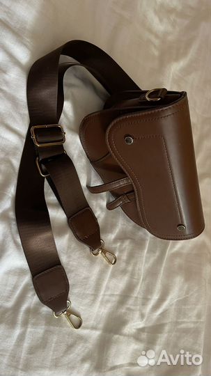 Сумка женская через плечо коричневая