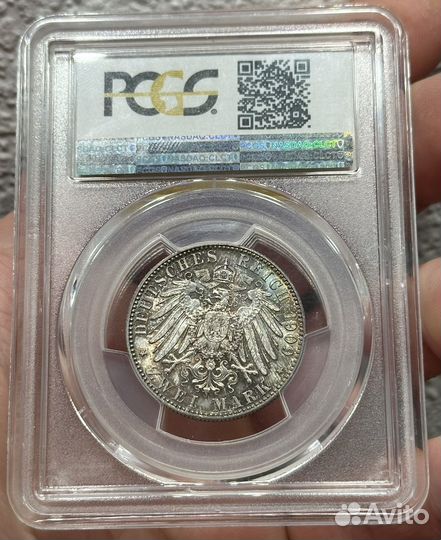 2 марки 1909 лейпциг MS67