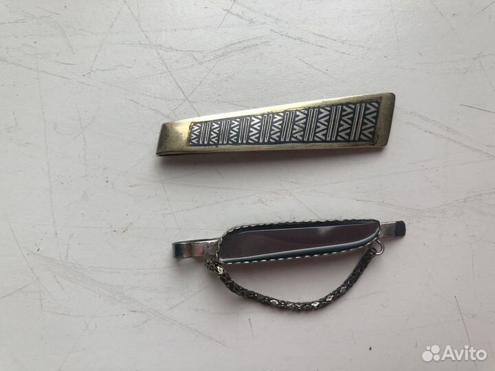 Зажимы для галстука серебро