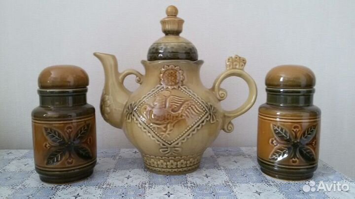 Комплект Чайник керамический, большой