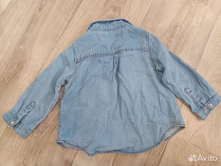Джинсовая рубашка zara 86