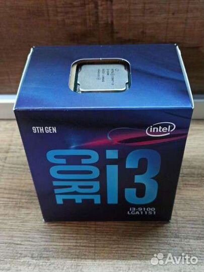 Процессор intel core i3 9100 box новый