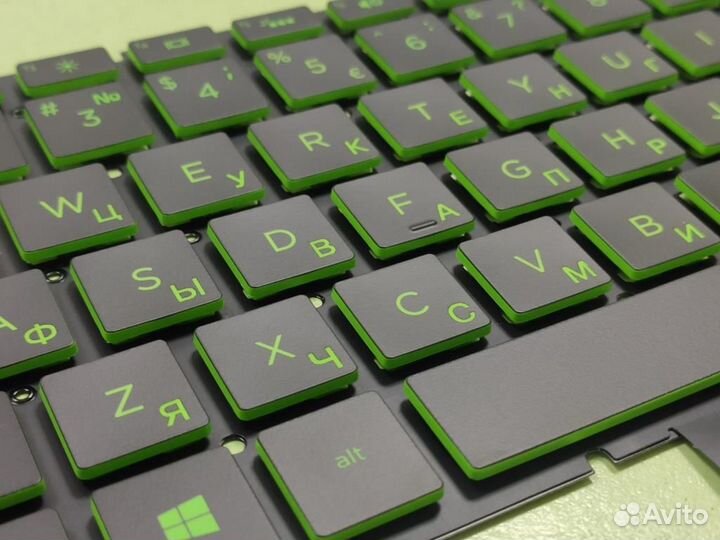 Клавиатура HP Pavilion Gaming 15-dk зелёная