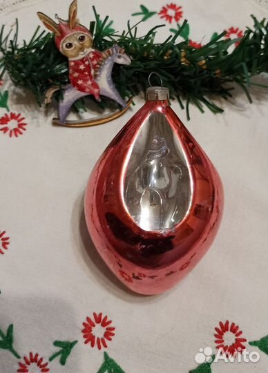 Ёлочные игрушки СССР глинка