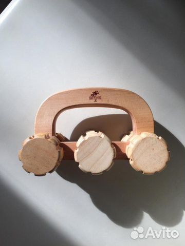 Массажер деревянный, роликовый 