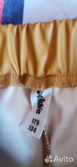 Кожаные шорты для девочки 128-134