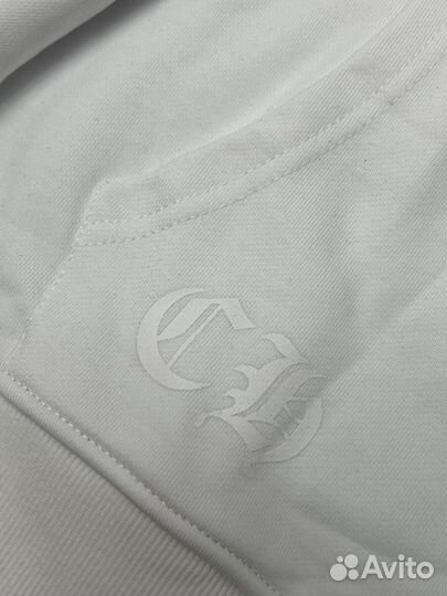 Зип худи chrome hearts white белая