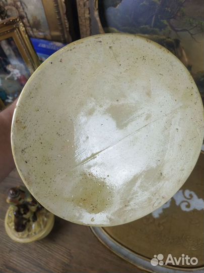 Винтажная керамическая пивная кружка с крышкой