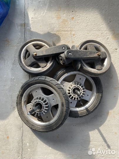 Надувные колёса, текстиль для прогулочной коляски