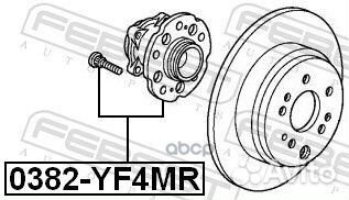 Ступица задняя, шт 0382YF4MR Febest