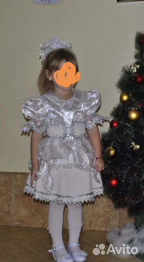 Детский новогодний костюм снежинки