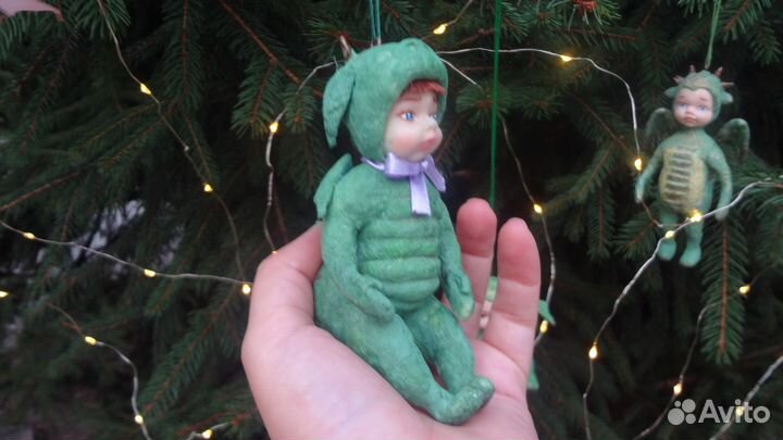 Ватная игрушка дракончик