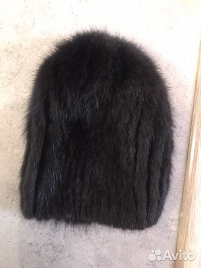 Шапка вязаная норка