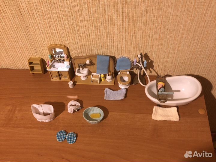 Sylvanian families ванная + стиральная машина