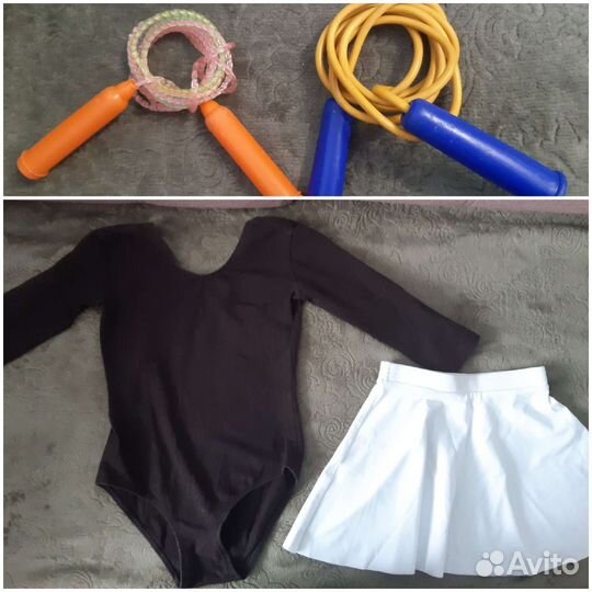 Гимнастический купальник+юбка 5-6 лет
