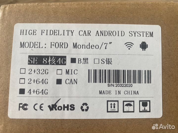 Магнитола андройд для Ford Fokus Mondeo