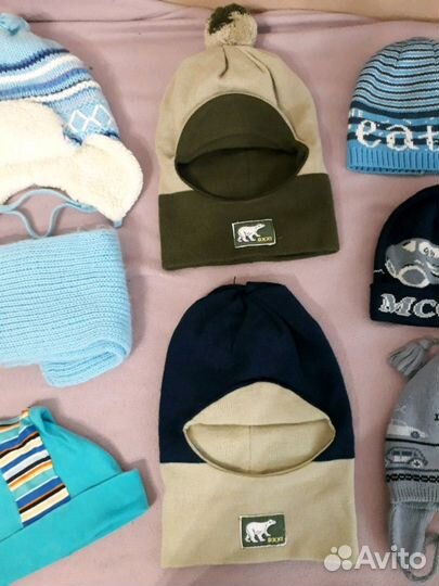 Шапочки на мальчика на осень/зиму, бейсболки