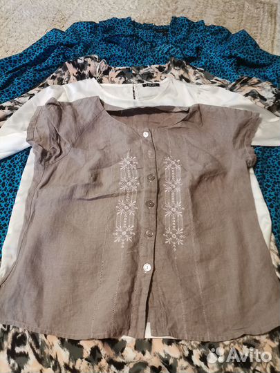 Блузки лен