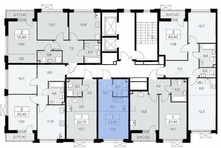 Квартира-студия, 22,6 м², 2/13 эт.