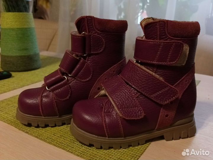 Ортопедические ботинки для девочки новые кожа 26