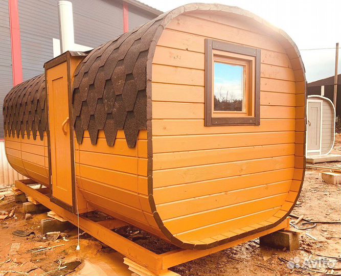 Баня-бочка квадро в наличии