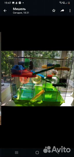 Клетка для грызунов очень большая