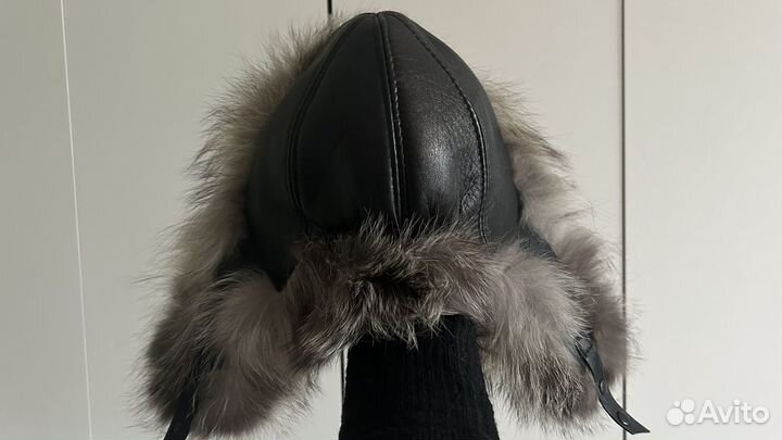 Шапка ушанка из чернобурки и меховой воротник