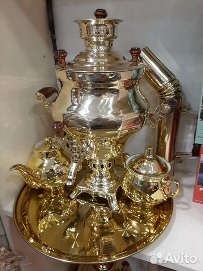 Самовары тульские. Новые. Латунь