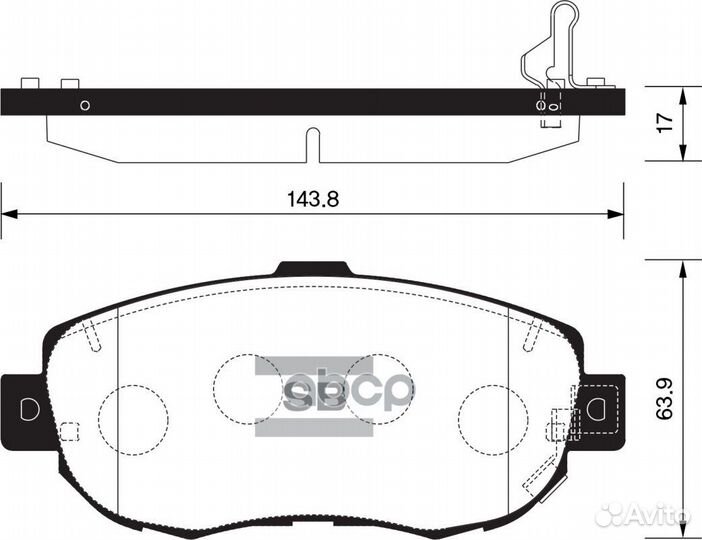 SP1386 колодки дисковые передние Toyota Lexus