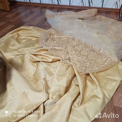 Портьера 2 шт плюс тюль. 1,35х2, 40.тюль 2,70х2, 4