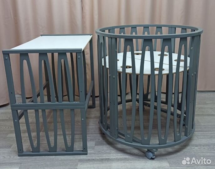 Кроватка овальная Incanto Estel Aсqua