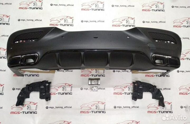 Диффузор и насадки Mercedes GLE Coupe 63 AMG black