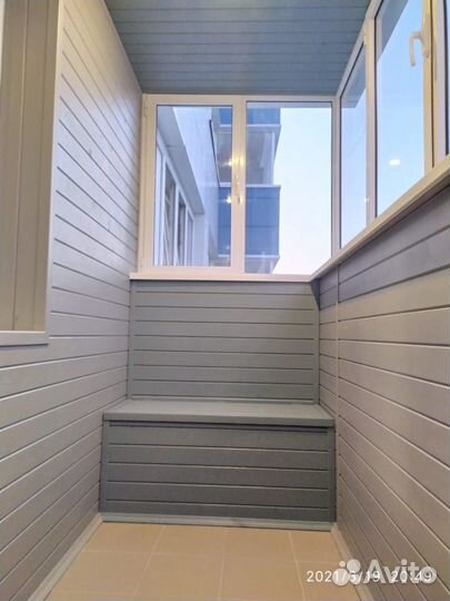 Обшивка балкона. Остекление. Окна