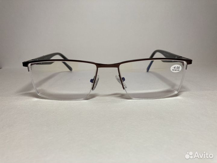 Очки готовые, для зрения, антиблик, -4,0