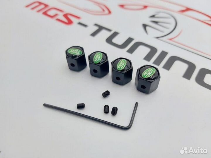 Колпачки на ниппель Land Rover Black с антикражей