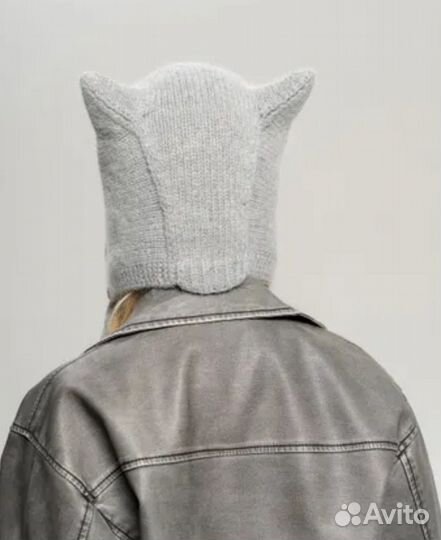 Шапка чепчик с ушками женская