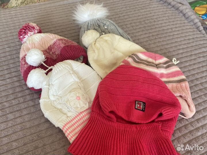 Шапки на девочку от года пакетом