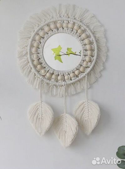 Ловец cнов макраме с зеркалом