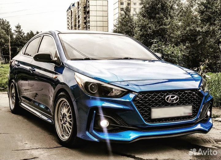 Бампер передний Solaris 2 с 2017 тюнинг quant romb