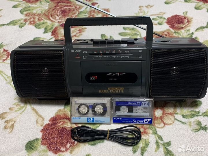 Двухкассетный магнитофон sharp WQ-T205H(G) из 90-х