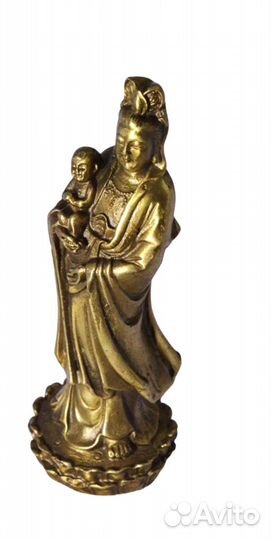 Гуань Инь с ребенком - Китайская Бронза ru*541