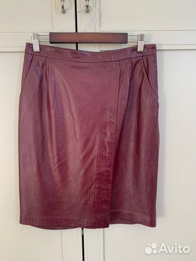Кожаная юбка Massimo Dutti