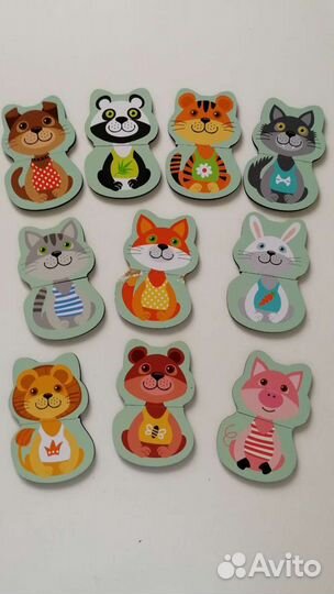 Развивающая игрушка картинки половинки