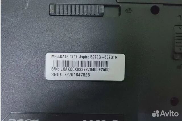Разбор ноутбука acer aspire 5920g