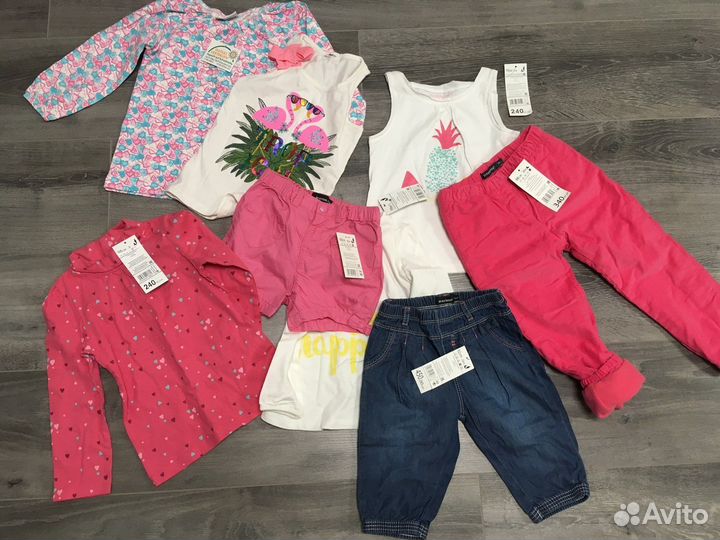 Пакет новых вещей на девочку 2-3 года