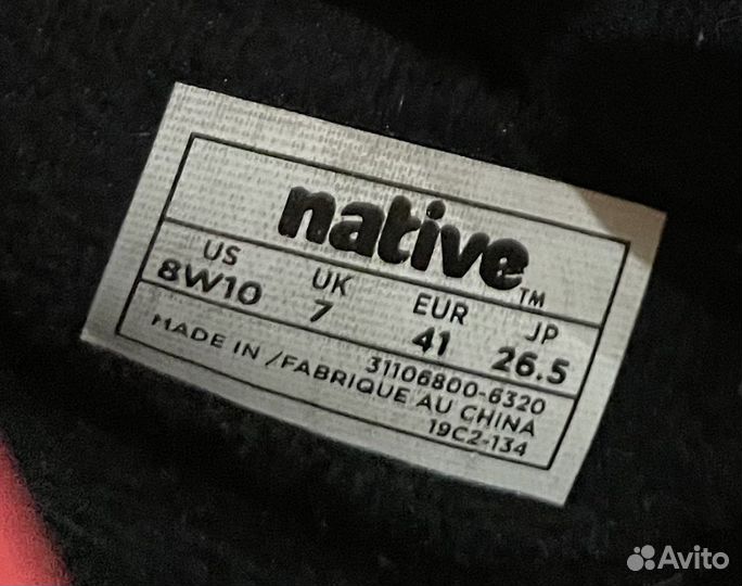 Ботинки native fitzsimmons оригинал 41