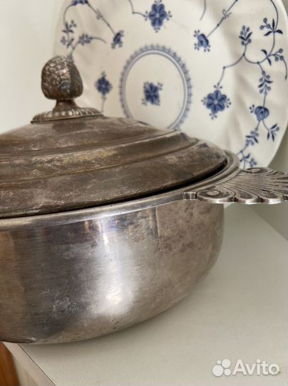 Супница мельхиоровая с артишоком