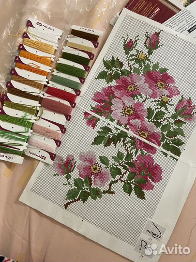 Остатки набора для вышивания алиса, риолис